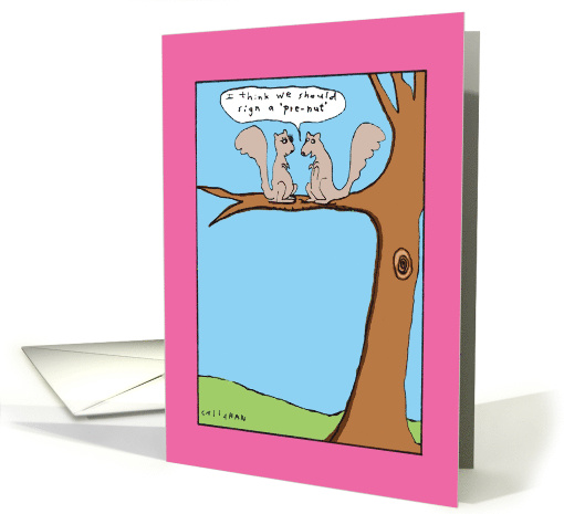 Pre-Nut Tree: Hilarious Squirrel Birthday Card with Art... (1544622)