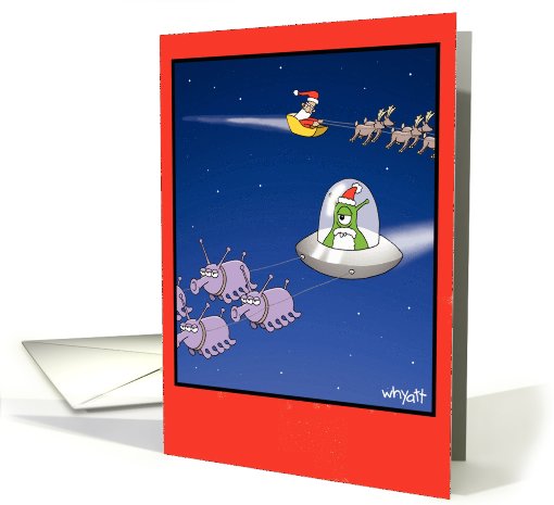 Alien Santa Humor Christmas card (994649)