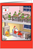 Santa Suggestion Box Humor Christmas Card