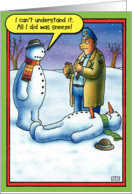 Snowman Sneeze Funny...