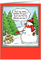 Free Nose Job Funny Holiday Card