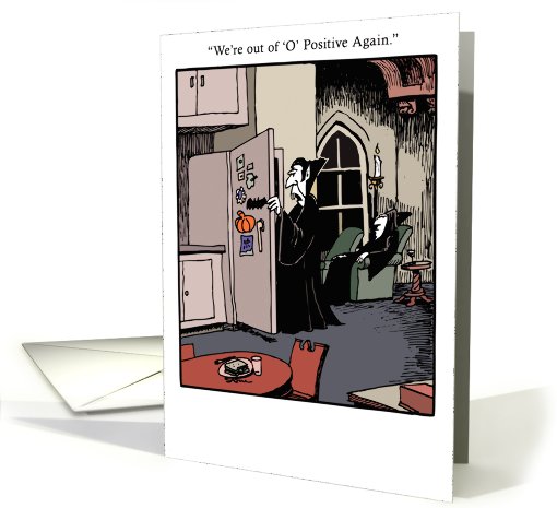 O Positive Dracula Funny card (994675)
