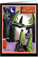 Cone Head Witches Funny Card