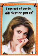 Nicotine Gum Funny Card