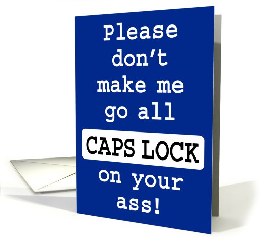 Caps Lock Birthday Paper card (994791)