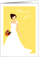 Thank You For Being in My Wedding from Brunette Bride Card Yellow card