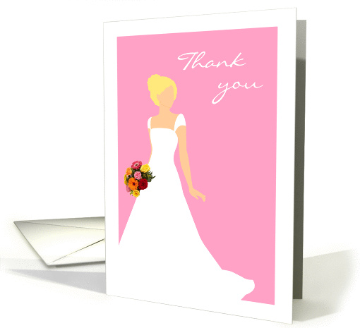 Thank You For Being in My Wedding from Blonde Bride Card Pink card