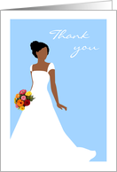 Thank You For Being in My Wedding from African American Bride Blue card