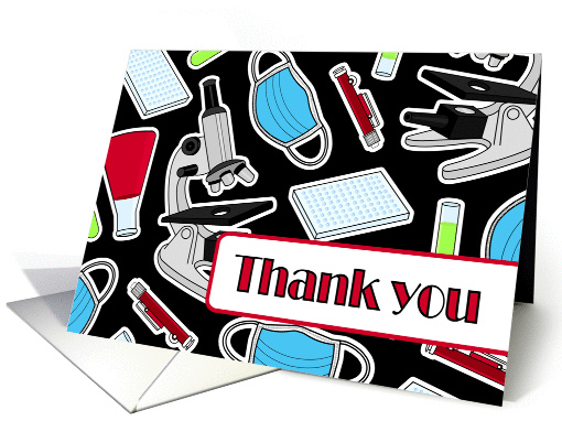 Laboratory Technician Thank You Card Black card (1278012)