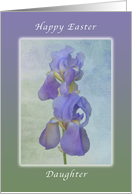 Happy Easter Daughter, Light Purple Iris card