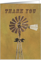 Old Fashioned Windmill Thank You Card for Son, blank card