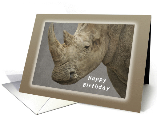 Happy Birthday, Rhinoceros, Humor card (1016303)