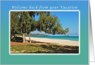 Welcome back from your Vacation, Tropical Hawaiian beach card