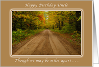 Happy Birthday Uncle, Miles Apart, Country Road card