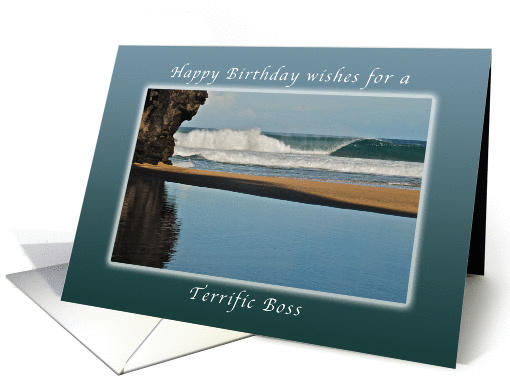 Wishes for a Happy Birthday for a Boss, Kauai, Hawaii card (1038057)