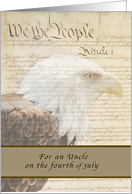 United States Constitution, Happy Independence Day, Uncle card