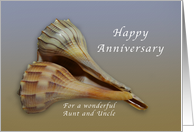 Happy Anniversary an Aunt and Uncle, Seashells card