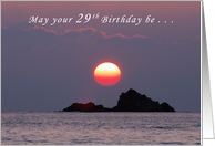 Happy 29th Birthday, Hawaiian Sunrise card