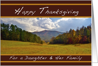 Happy Thanksgiving as the Holidays Approach, Daughter & her Family card