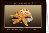 Happy Birthday, You are a Star Artist, Starfish and Shell card