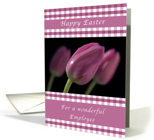 Happy Easter, Purple Tulips, for an Employee card (1172944)