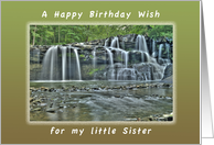 Happy Birthday for My Little Sister, Brush Creek waterfall card