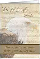Sister, Welcome Home From Deployment card