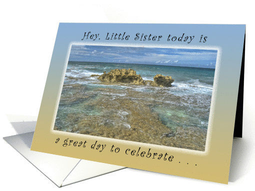 Hey, Little Sister, Today is a Great Day to Celebrate a Birthday card