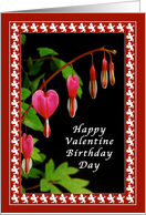 Happy Valentine Birthday, Cupids & Bleeding Hearts card