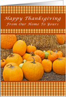 Happy Thanksgiving, From Our Home To Yours, Pumpkins card