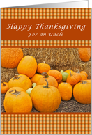 Happy Thanksgiving, For an Uncle, Pumpkins card
