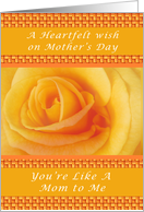 Yellow Rose Gingham, Heartfelt Mother’s Day Wish You’re Like a Mom card