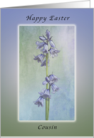 Happy Easter for a Cousin, Purple Hyacinth Flowers card