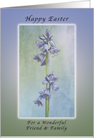 Happy Easter for a Friend and Family Purple Hyacinth Flowers card