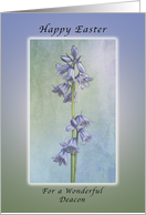 Happy Easter for a Deacon, Purple Hyacinth Flowers card