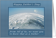 Happy Father’s Day from All of Us, Global View of Earth card