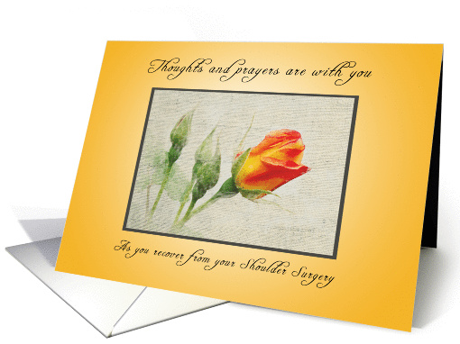 Recover quickly from Your Shoulder Surgery, Orange Roses card