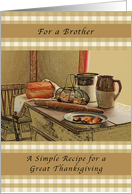 Happy Thanksgiving, Brother, Recipe of Thanksgiving card