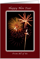 Happy New Year from All of Us, Fireworks card