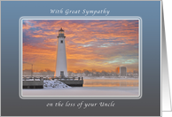 Sympathy on the Loss of a Uncle, Detroit Light card