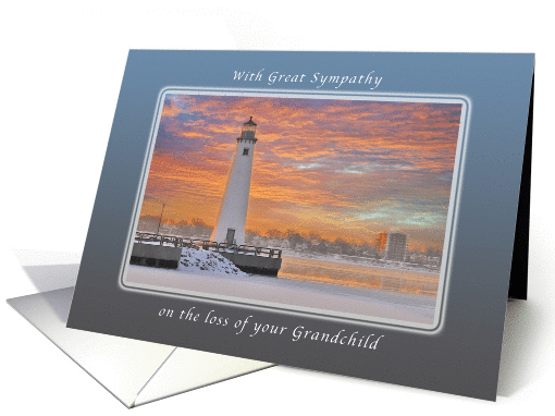 Sympathy on the Loss of Your Grandchild , Detroit Light card (1331072)