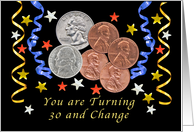 Happy 34th Birthday, Coins card