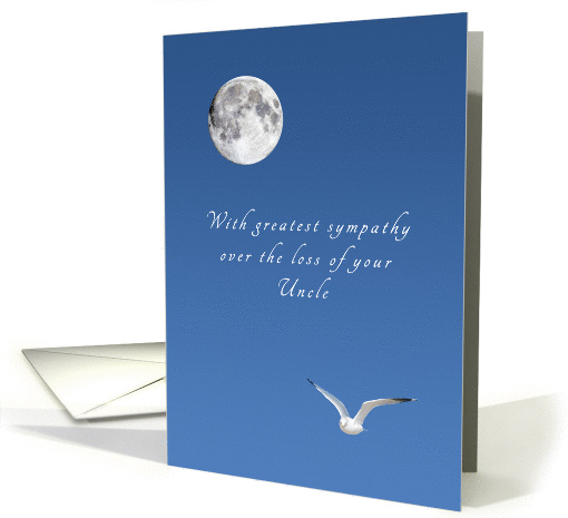 Sympathy on the Loss of Your Uncle, Bird and Moon card (1346846)