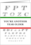 Birthday, Eye Test Chart card