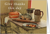Give thanks this day Thanksgiving card