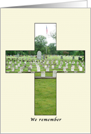 We Remember Memorial Day Cross card