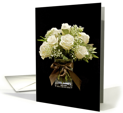 Thank You Mom, White roses card (971677)