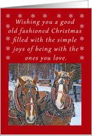 Merry Christmas, Draft Horses card