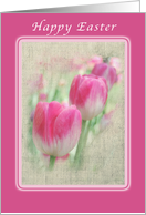 Happy Easter, Pink Tulips card