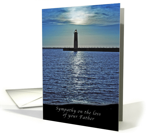 Sympathy on the loss of your Father, Lighthouse card (991725)